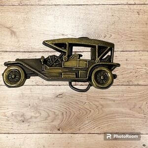 Vintage 1978 Duesenberg Model Car Belt Buckle - Solid Brass Baron Buckle‎